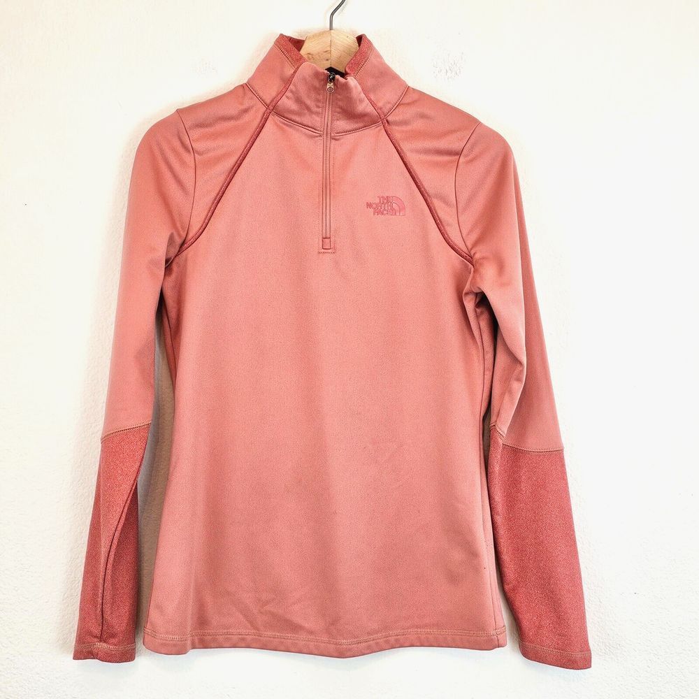 The North Face Womens Cinder 100 Jacket 1/4 Zip Pink‎ Peach Sz S/P